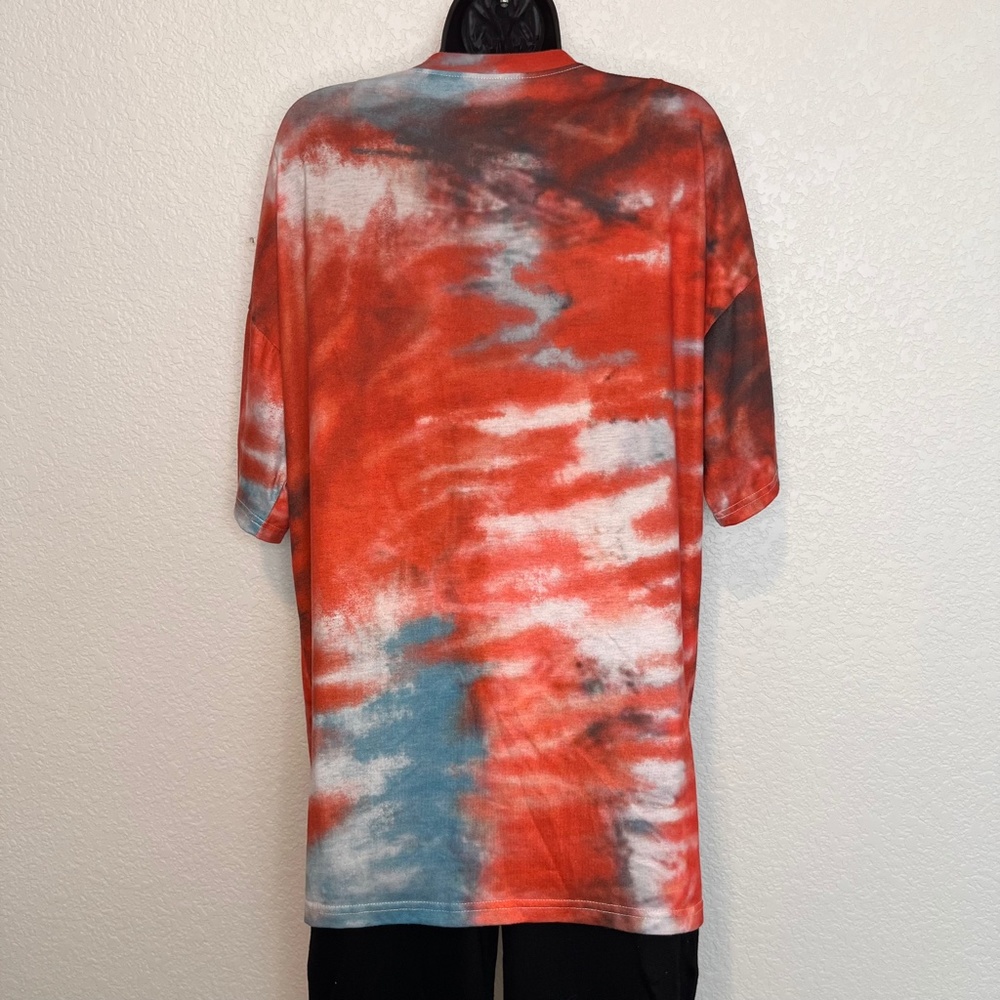 Oversized Tie Dye Shein Graphic Tee "Soulmates Never Dil" - Picture 11 of 16